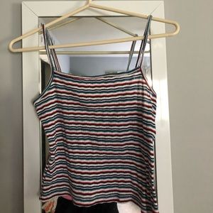 Striped brandy crop top